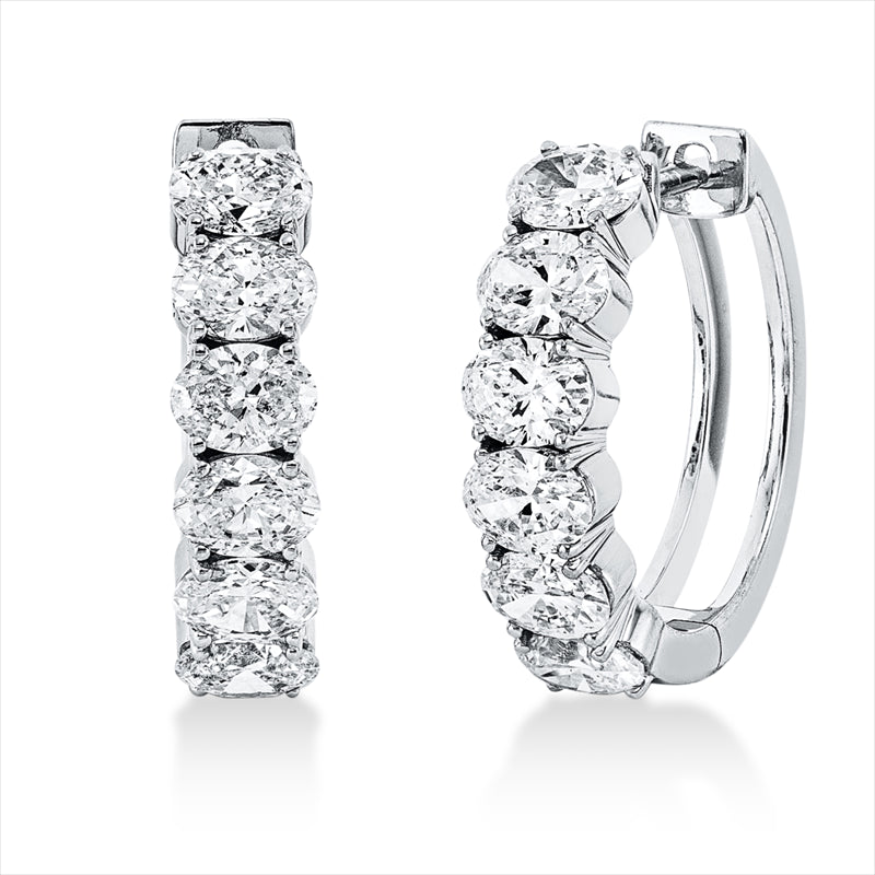 Creolen    aus 750/-18 Karat Weißgold mit 12 Diamanten 2