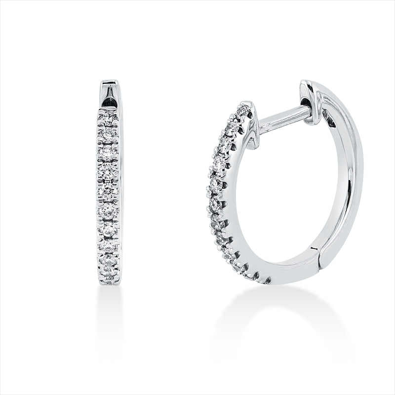 Creolen    aus 750/-18 Karat Weißgold mit 30 Diamanten 0