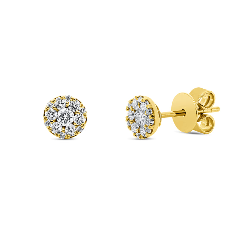 Ohrstecker    aus 750/-18 Karat Gelbgold mit 26 Diamanten 0