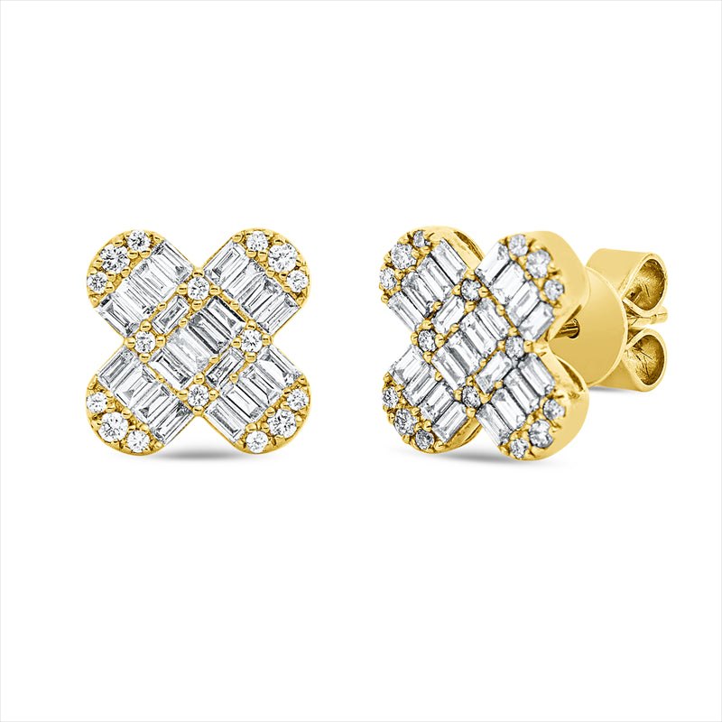 Ohrstecker    aus 750/-18 Karat Gelbgold mit 76 Diamanten 0