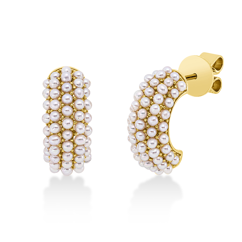 Ohrstecker   mit Zuchtperle aus 750/-18 Karat Gelbgold  