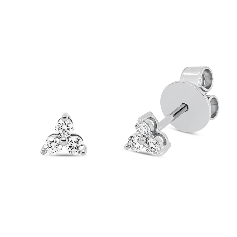 Ohrstecker    aus 750/-18 Karat Weißgold mit 6 Diamanten 0