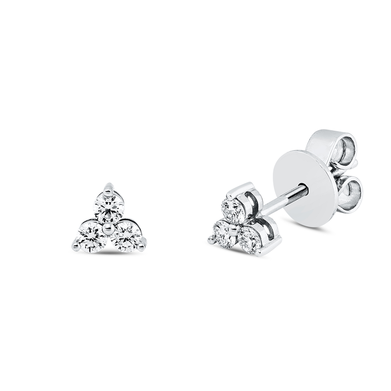 Ohrstecker    aus 750/-18 Karat Weißgold mit 6 Diamanten 0