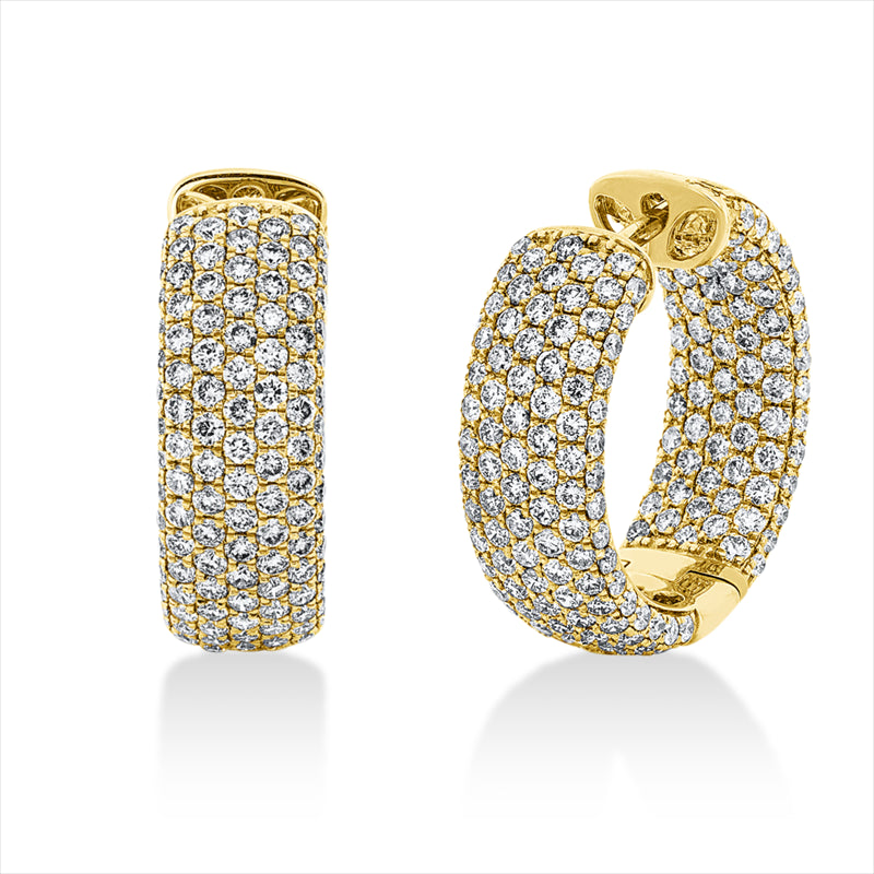 Creolen    aus 750/-18 Karat Gelbgold mit 400 Diamanten 3