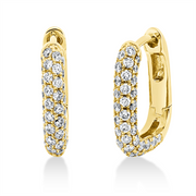 Creolen    aus 750/-18 Karat Gelbgold mit 98 Diamanten 0