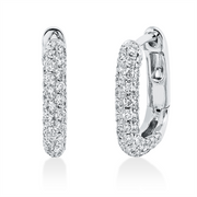 Creolen    aus 750/-18 Karat Weißgold mit 98 Diamanten 0