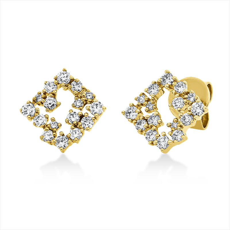 Ohrstecker    aus 750/-18 Karat Gelbgold mit 32 Diamanten 0