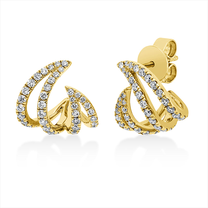 Ohrstecker    aus 750/-18 Karat Gelbgold mit 96 Diamanten 0