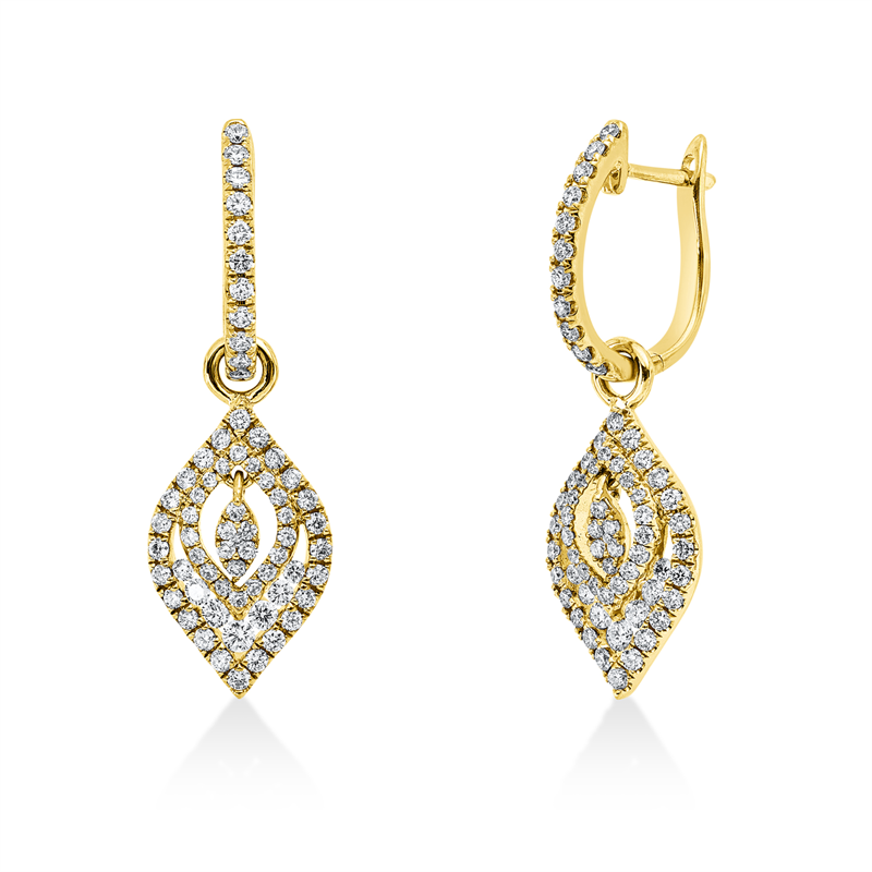 Ohrschmuck    aus 750/-18 Karat Gelbgold mit 134 Diamanten 0