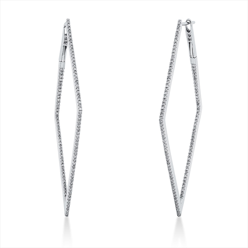 Creolen    aus 750/-18 Karat Weißgold mit 204 Diamanten 0