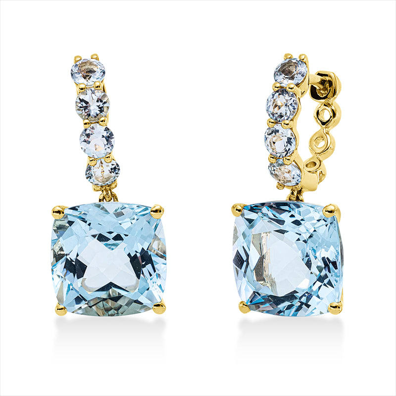 Ohrschmuck mit Topas  aus 750/-18 Karat Gelbgold  