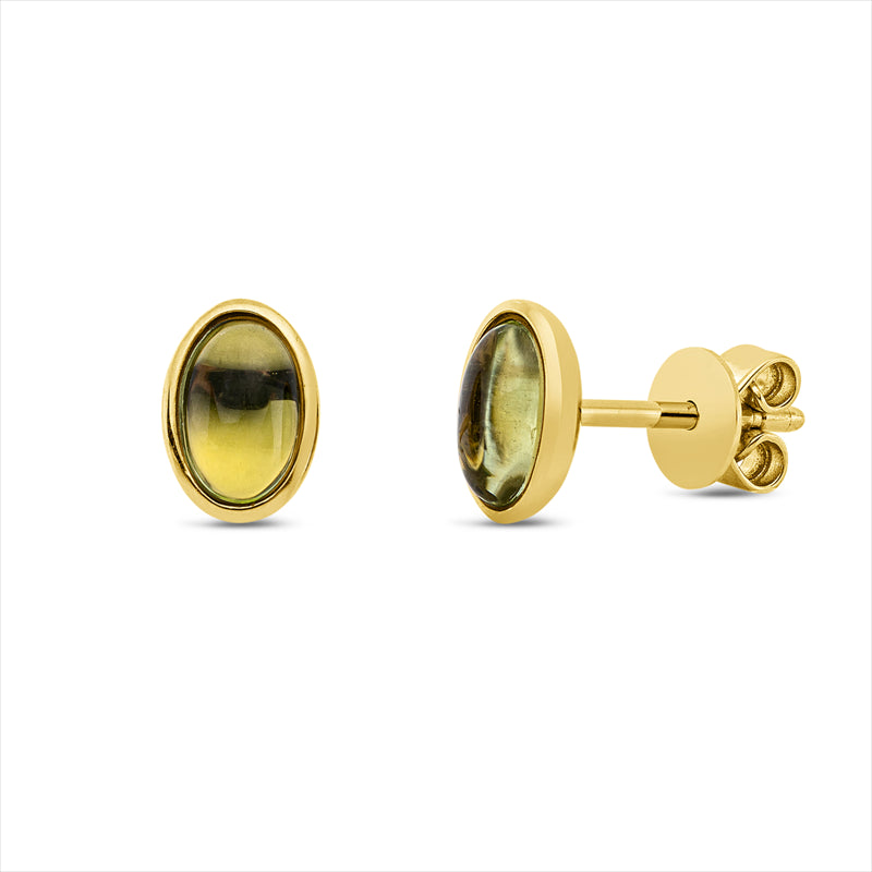 Ohrstecker mit Peridot  aus 750/-18 Karat Gelbgold MPM_SKIP_FIELD 