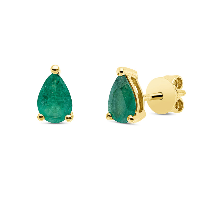 Ohrstecker mit Smaragd  aus 750/-18 Karat Gelbgold MPM_SKIP_FIELD 