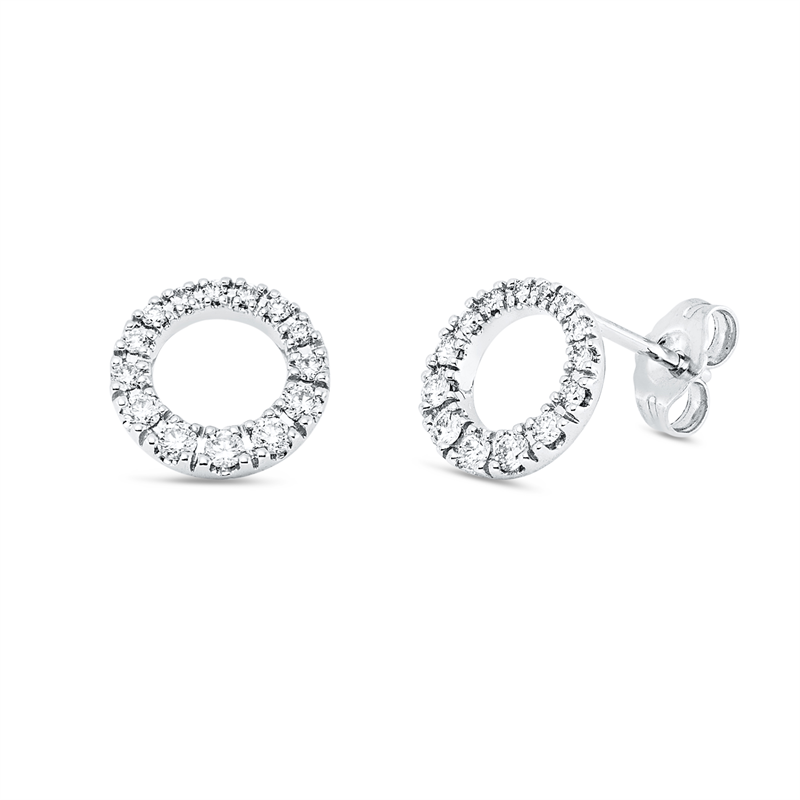 Ohrstecker    aus 585/-14 Karat Weißgold mit 28 Diamanten 0