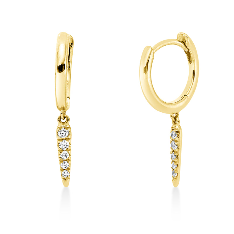 Ohrschmuck    aus 750/-18 Karat Gelbgold mit 10 Diamanten 0