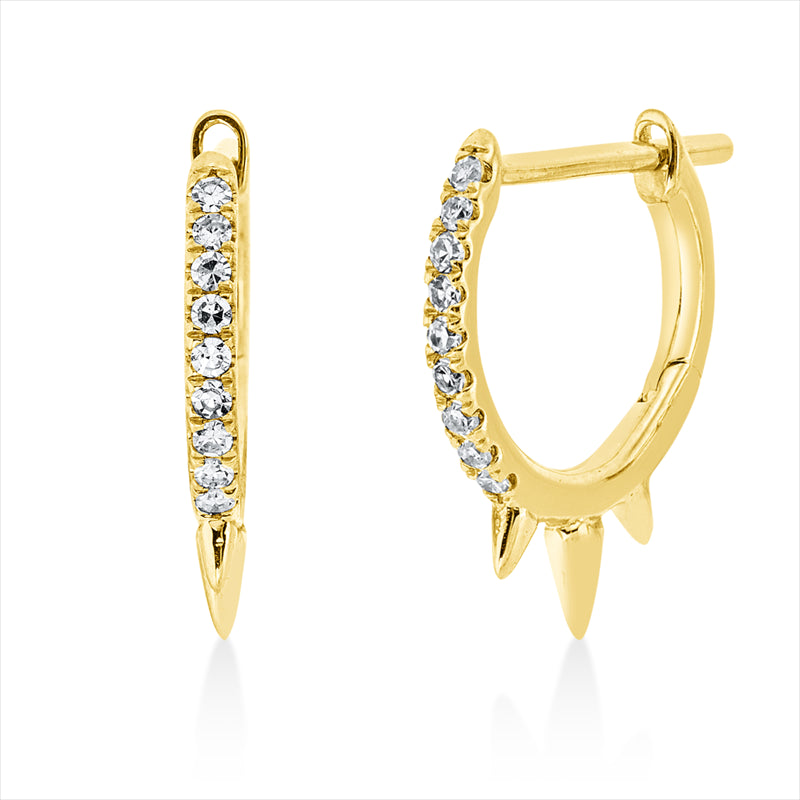 Creolen    aus 750/-18 Karat Gelbgold mit 18 Diamanten 0