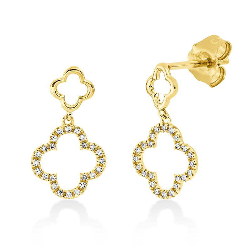Ohrschmuck    aus 750/-18 Karat Gelbgold mit 48 Diamanten 0