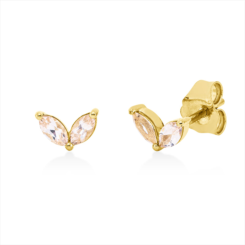 Ohrstecker mit Morganit  aus 750/-18 Karat Gelbgold MPM_SKIP_FIELD 