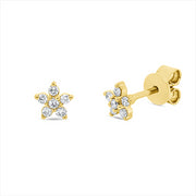 Ohrstecker    aus 750/-18 Karat Gelbgold mit 12 Diamanten 0