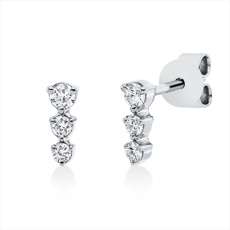 Ohrstecker    aus 750/-18 Karat Weißgold mit 6 Diamanten 0