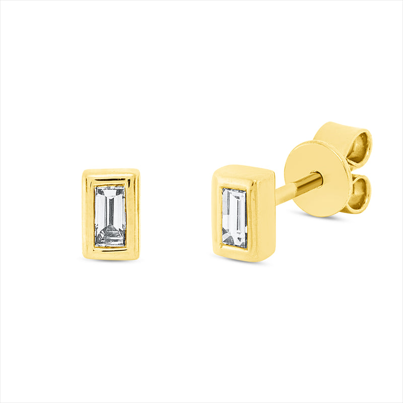 Ohrstecker    aus 750/-18 Karat Gelbgold mit 2 Diamanten 0