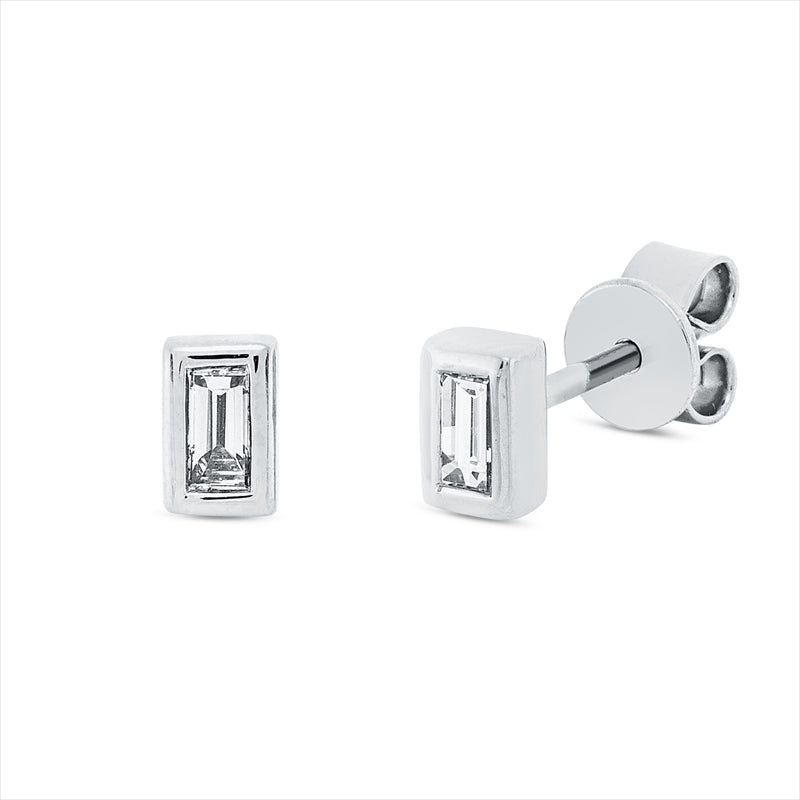 Ohrstecker    aus 750/-18 Karat Weißgold mit 2 Diamanten 0