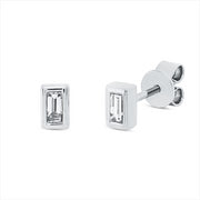 Ohrstecker    aus 750/-18 Karat Weißgold mit 2 Diamanten 0