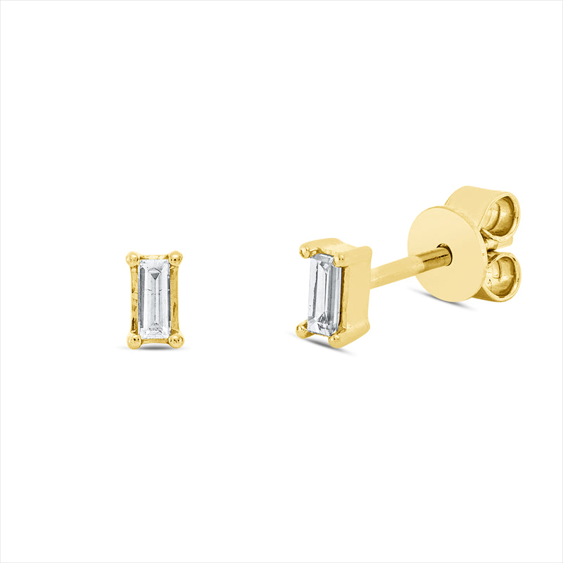 Ohrstecker    aus 750/-18 Karat Gelbgold mit 2 Diamanten 0
