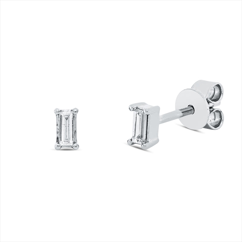 Ohrstecker    aus 750/-18 Karat Weißgold mit 2 Diamanten 0