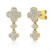 Ohrstecker    aus 750/-18 Karat Gelbgold mit 76 Diamanten 0