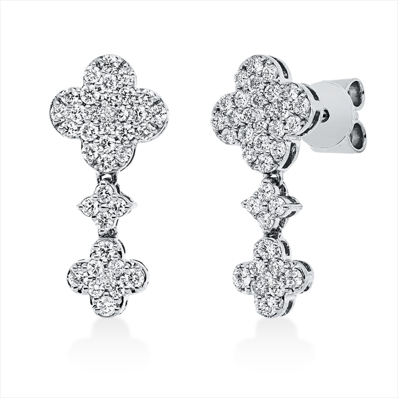 Ohrstecker    aus 750/-18 Karat Weißgold mit 76 Diamanten 0