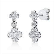 Ohrstecker    aus 750/-18 Karat Weißgold mit 76 Diamanten 0