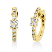 Creolen    aus 750/-18 Karat Gelbgold mit 22 Diamanten 0