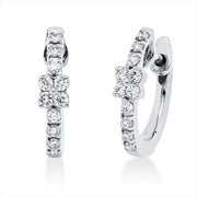 Creolen    aus 750/-18 Karat Weißgold mit 22 Diamanten 0