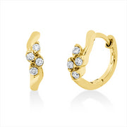 Creolen    aus 750/-18 Karat Gelbgold mit 8 Diamanten 0