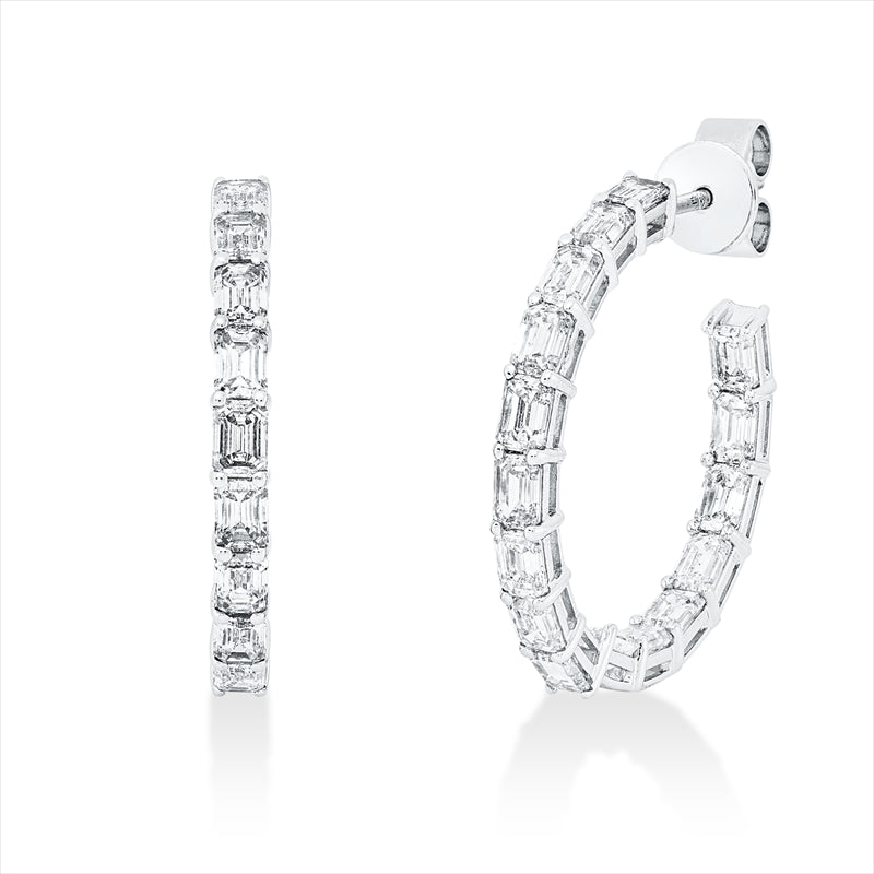 Creolen    aus 585/-14 Karat Weißgold mit 32 Diamanten 4