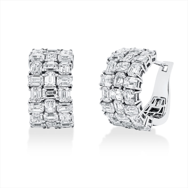 Creolen    aus 750/-18 Karat Weißgold mit 48 Diamanten 5