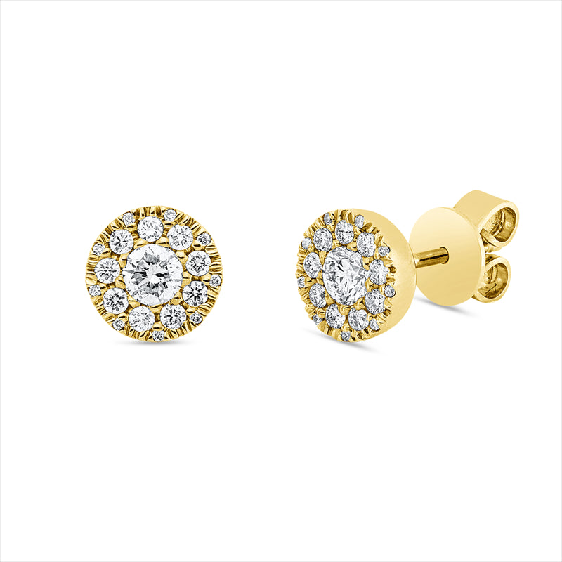 Ohrstecker    aus 585/-14 Karat Gelbgold mit 38 Diamanten 0