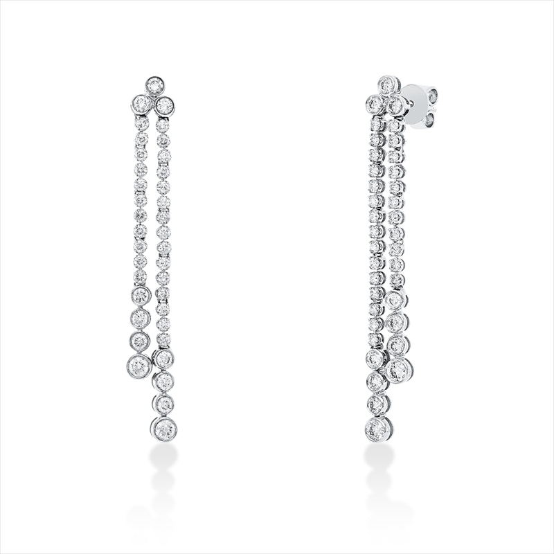 Ohrschmuck    aus 585/-14 Karat Weißgold mit 74 Diamanten 1