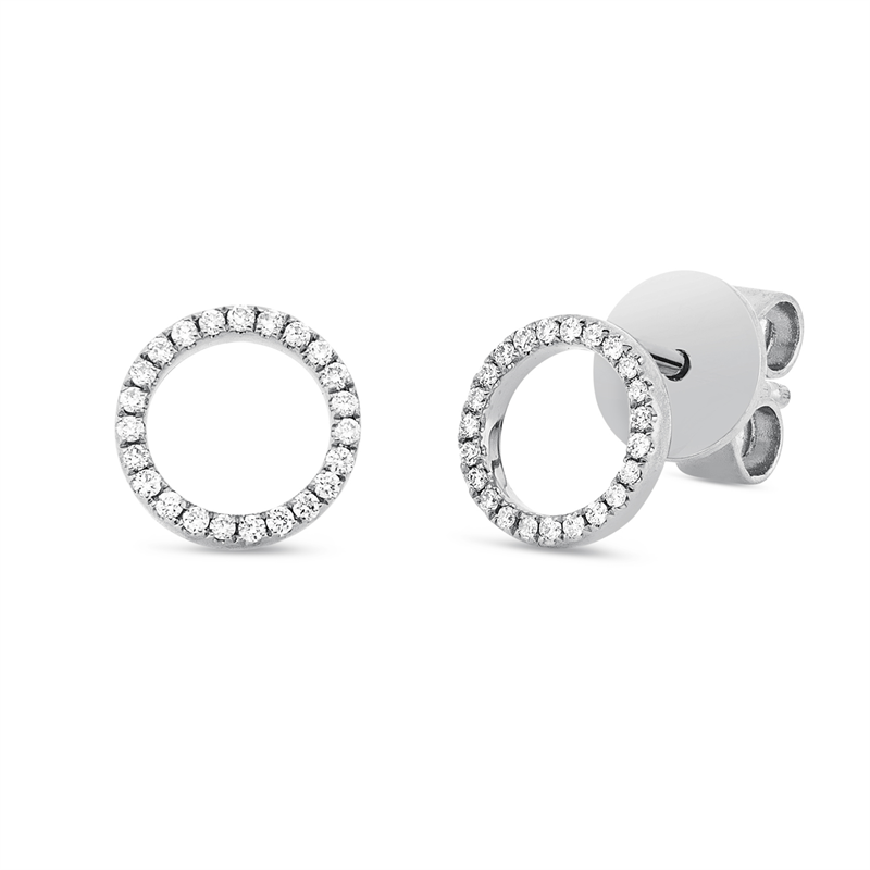 Ohrstecker    aus 750/-18 Karat Weißgold mit 46 Diamanten 0