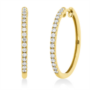 Creolen    aus 750/-18 Karat Gelbgold mit 32 Diamanten 0