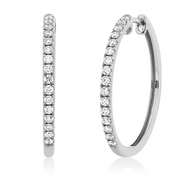 Creolen    aus 750/-18 Karat Weißgold mit 32 Diamanten 0