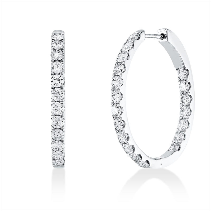 Creolen    aus 750/-18 Karat Weißgold mit 38 Diamanten 1