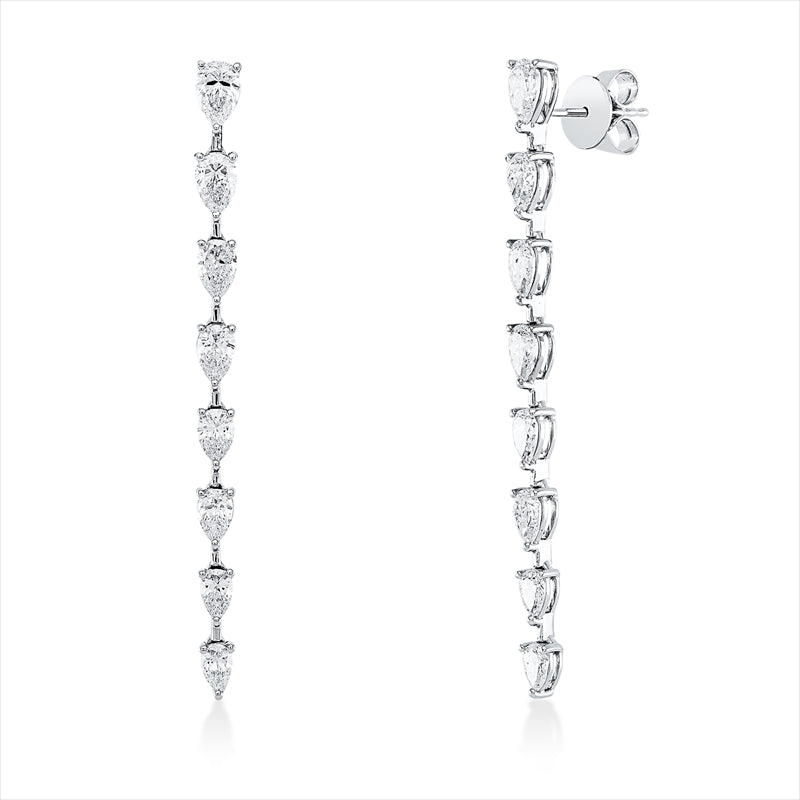 Creolen    aus 750/-18 Karat Weißgold mit 16 Diamanten 2