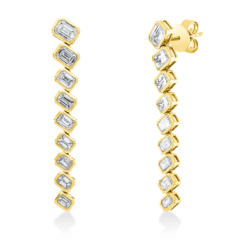 Ohrschmuck    aus 750/-18 Karat Gelbgold mit 18 Diamanten 3