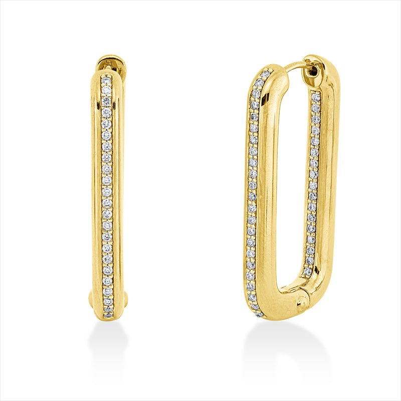 Creolen    aus 750/-18 Karat Gelbgold / Weißgold mit 80 Diamanten 0