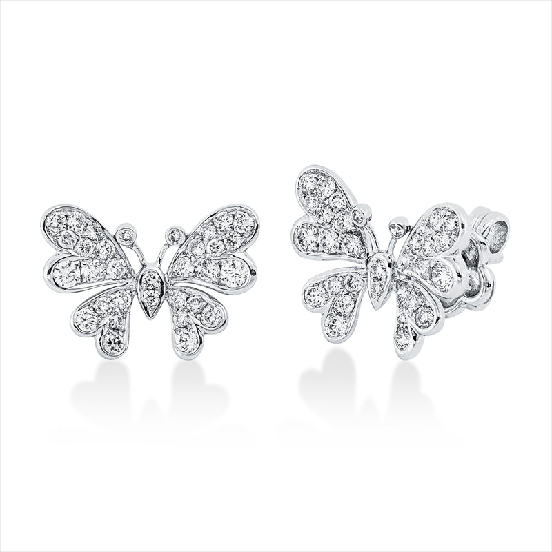 Ohrstecker    aus 750/-18 Karat Weißgold mit 64 Diamanten 0