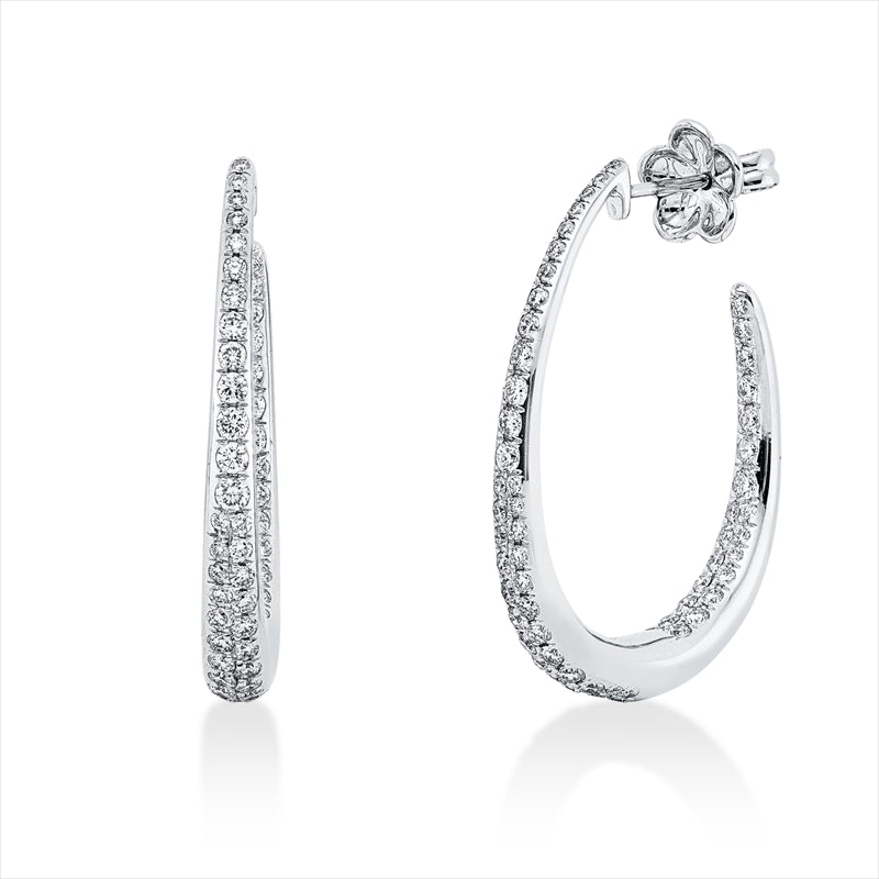 Ohrstecker    aus 750/-18 Karat Weißgold mit 120 Diamanten 1