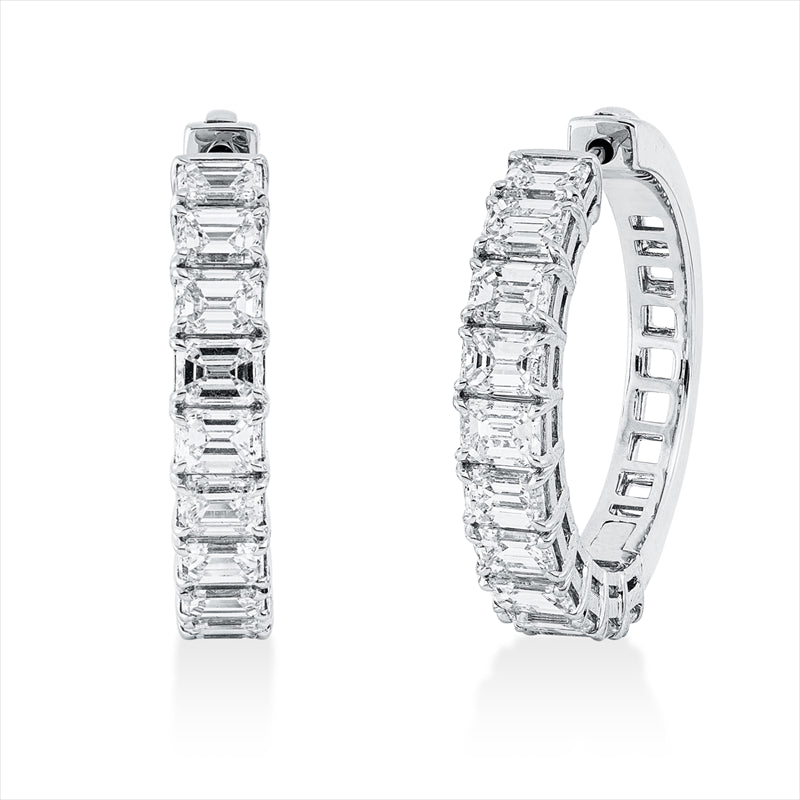 Creolen    aus 750/-18 Karat Weißgold mit 22 Diamanten 6