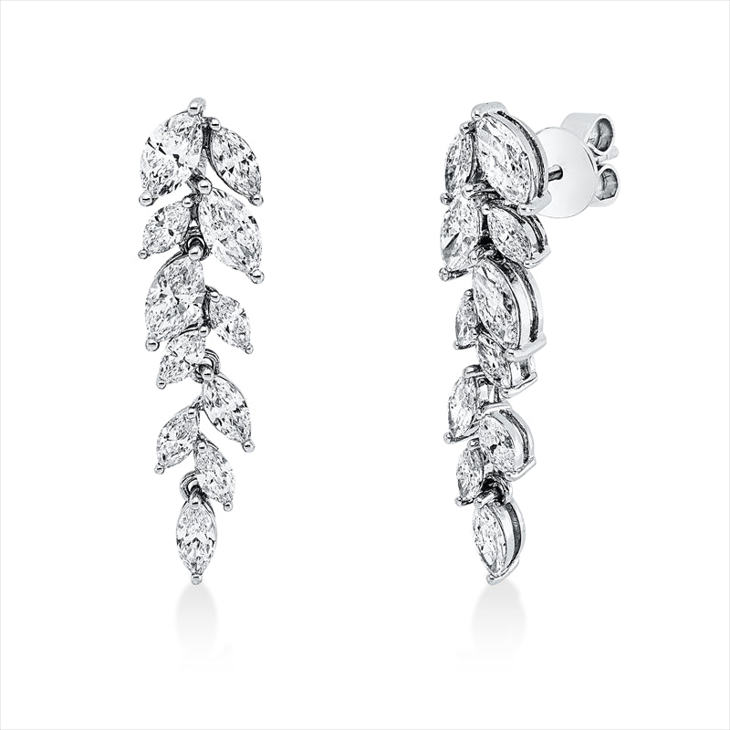 Ohrschmuck    aus 750/-18 Karat Weißgold mit 22 Diamanten 2